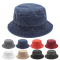 Wholesale plain washed frayed bucket hat